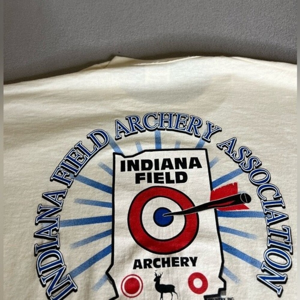 Vintage Indiana Field Archery 1996 Indoor State Championship Sz XL t shirt